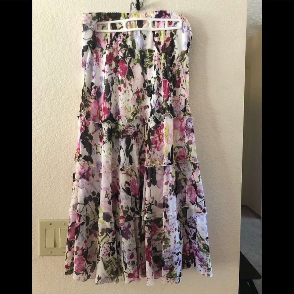 Floral skirt.